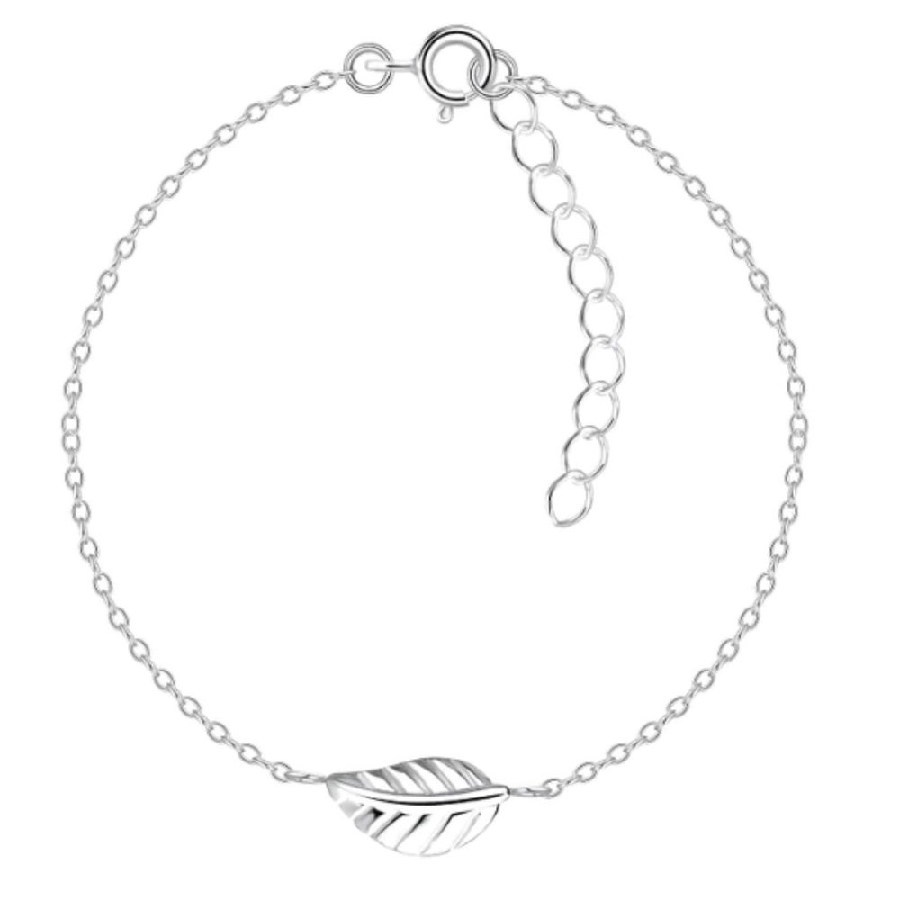 Sterling Silver Leaf Bracelet